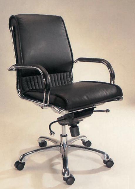 辦公椅|現代真皮中班椅|辦公家具|真皮中班椅|時尚中班椅|中背椅|主管椅|經理椅 CG-SSZBY-09